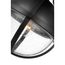 Lincoln 1 Light Semi Flush Mount Medium Base 60 Watt Matte Black Finish Clear Seeded Glass