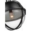 Lincoln 1 Light Large Pendant Medium Base 60 Watt Matte Black Finish Clear Seeded Glass
