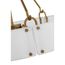 Halter 4 Light Pendant Medium Base 60 Watt -Natural Brass Finish White Fabric Shade