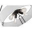 Halter 4 Light Pendant Medium Base 60 Watt Matte Black Finish White Fabric Shade