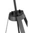 Brewster 3 Light Pendant Black Finish White Metal Shade