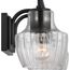 Destin 3 Light Vanity Medium Base 60 Watt Black And Silver Accent Finish Clear Ribbed Glass