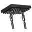 Destin 4 Light Island Pendant Medium Base 60 Watt Black And Silver Accent Finish Clear Ribbed Glass