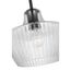 Destin 1 Light Mini Pendant Medium Base 60 Watt Black And Silver Accent Finish Clear Ribbed Glass