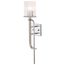 Terrace 1 Light Wall Sconce Polished Nickel Finish Crackel Glass