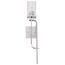 Terrace 1 Light Wall Sconce Polished Nickel Finish Crackel Glass