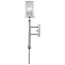 Terrace 1 Light Wall Sconce Polished Nickel Finish Crackel Glass