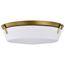 Rowen 4 Light Flush Mount Natural Brass Finish Etched White Glass