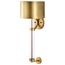Teagon 1 Light Wall Sconce Natural Brass Finish Metal Shade