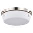 Rowen 3 Light Flush Mount Brushed Nickel Finish Etched White Glass