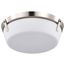 Rowen 3 Light Flush Mount Brushed Nickel Finish Etched White Glass