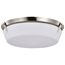 Rowen 4 Light Flush Mount Brushed Nickel Finish Etched White Glass
