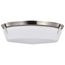 Rowen 4 Light Flush Mount Brushed Nickel Finish Etched White Glass