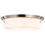 Rowen 4 Light Flush Mount Brushed Nickel Finish Etched White Glass