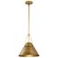 Adina 1 Light Medium Pendant Natural Brass Finish