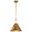 Adina 1 Light Medium Pendant Natural Brass Finish