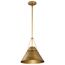 Adina 1 Light Medium Pendant Natural Brass Finish