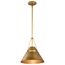 Adina 1 Light Medium Pendant Natural Brass Finish