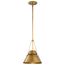 Adina 1 Light Small Pendant Natural Brass Finish