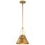 Adina 1 Light Small Pendant Natural Brass Finish