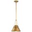 Adina 1 Light Small Pendant Natural Brass Finish