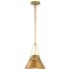 Adina 1 Light Small Pendant Natural Brass Finish