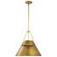 Adina 3 Light Large Pendant Natural Brass Finish