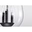 Boliver 3 Light Pendant 11 Inches Matte Black Finish Clear Seeded Glass
