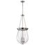 Boliver 3 Light Pendant 14 Inches Brushed Nickel Finish Clear Seeded Glass