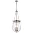 Boliver 3 Light Pendant 14 Inches Brushed Nickel Finish Clear Seeded Glass