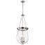 Boliver 3 Light Pendant 14 Inches Brushed Nickel Finish Clear Seeded Glass