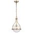 Amado 1 Light Pendant 10 Inches Vintage Brass Finish Clear Glass