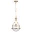 Amado 1 Light Pendant 10 Inches Vintage Brass Finish Clear Glass