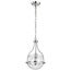 Amado 1 Light Pendant 10 Inches Polished Nickel Finish Clear Glass