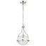 Amado 1 Light Pendant 10 Inches Polished Nickel Finish Clear Glass