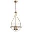 Amado 3 Light Pendant 14 Inches Vintage Brass Finish Clear Glass