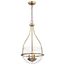 Amado 3 Light Pendant 14 Inches Vintage Brass Finish Clear Glass