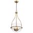 Amado 3 Light Pendant 14 Inches Vintage Brass Finish Clear Glass