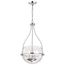 Amado 3 Light Pendant 14 Inches Polished Nickel Finish Clear Glass