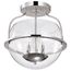 Amado 3 Light Semi Flush Mount Polished Nickel Finish Clear Glass
