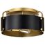 Altos 3 Light Semi Flush 14 Inches Matte Black and Natural Brass Finish