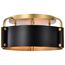 Altos 3 Light Semi Flush 14 Inches Matte Black and Natural Brass Finish