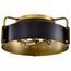 Altos 4 Light Semi Flush Matte Black and Natural Brass Finish