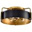 Altos 4 Light Semi Flush Matte Black and Natural Brass Finish