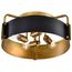 Altos 4 Light Semi Flush Matte Black and Natural Brass Finish