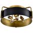 Altos 4 Light Semi Flush Matte Black and Natural Brass Finish