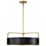 Altos 5 Light Large Pendant Matte Black and Natural Brass Finish