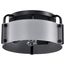 Altos 3 Light Semi Flush 14 Inches Gray and Matte Black Finish