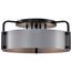 Altos 4 Light Semi Flush 18 Inches Gray and Matte Black Finish