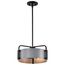 Altos 3 Light Small Pendant Gray and Matte Black Finish
